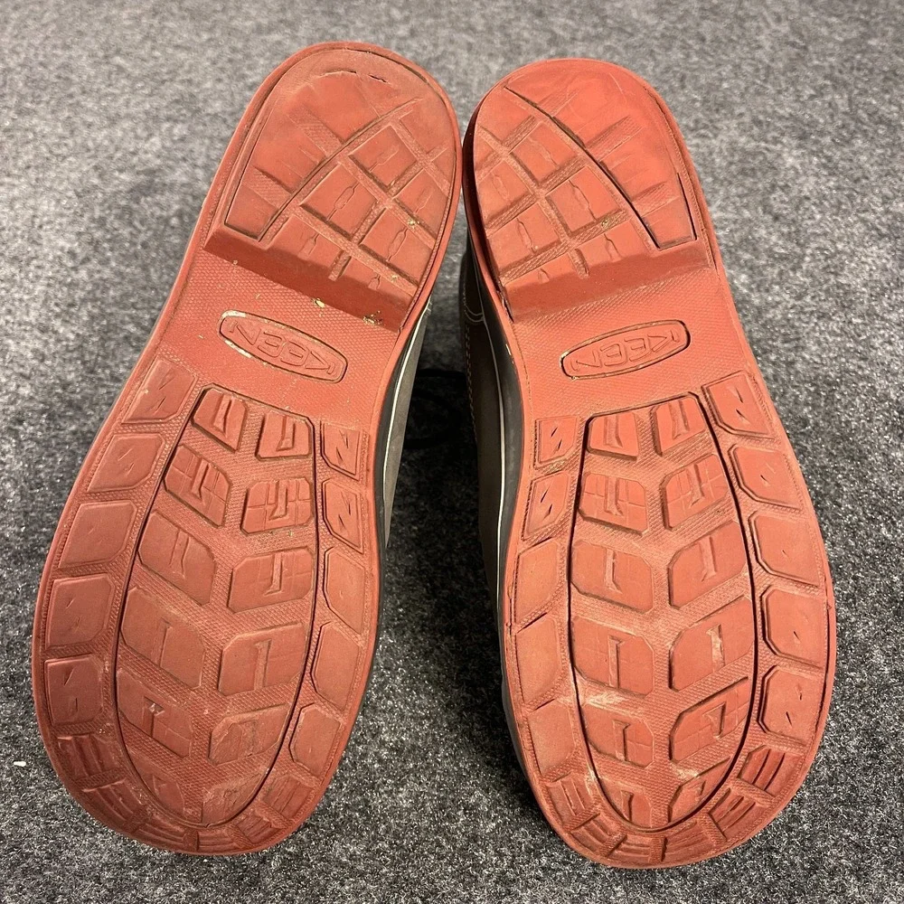 KEEN Elsa Boots Womens 9 Gray Waterproof Duck Winter Fleece Lined Lace Up